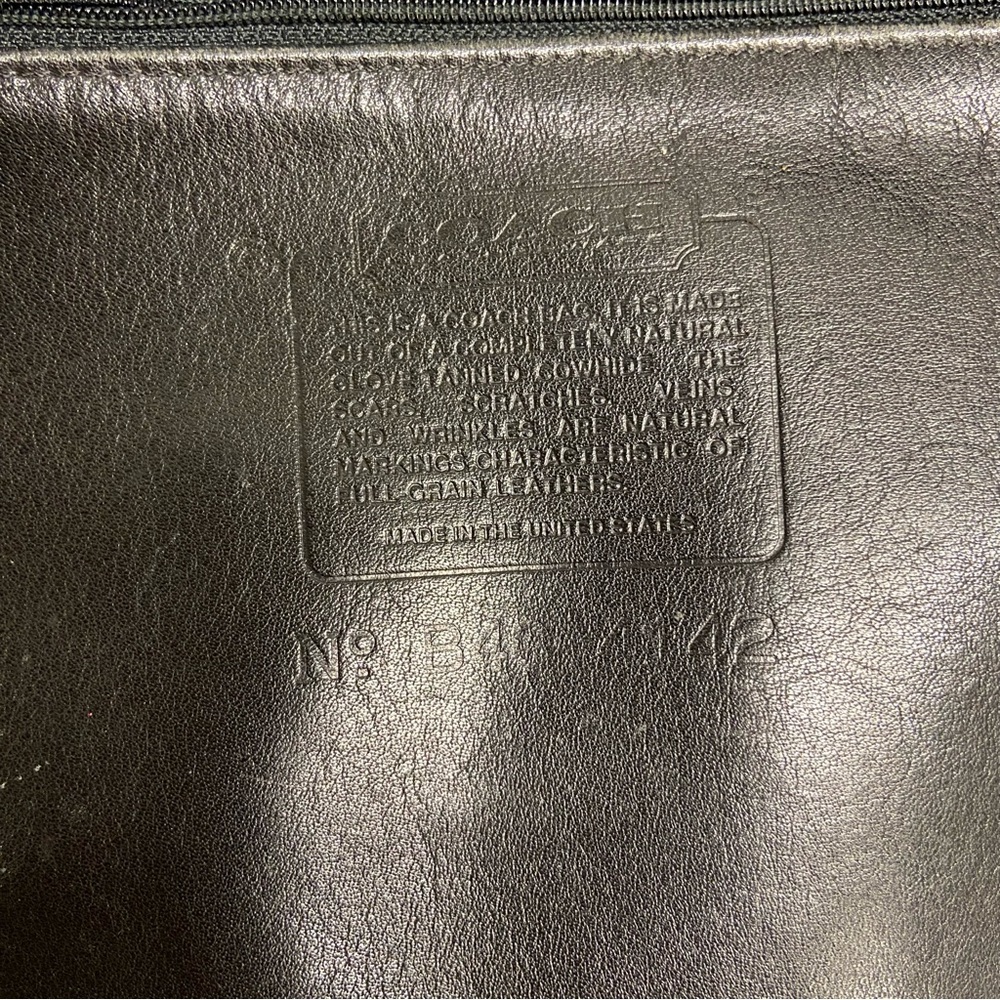 RARE Coach vintage authentic #4142 Wooster bag black leather gold buckle - Picture 13 of 14